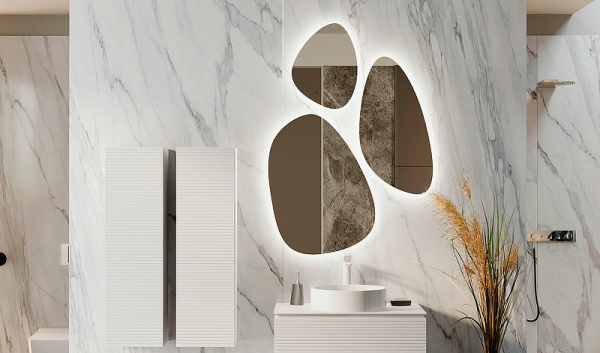 Зеркало Jorno Stone 80 Stn.05/W/JR