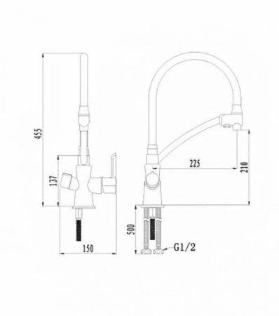 Смеситель для кухонной мойки Lemark Comfort (LM3070C-Yellow)