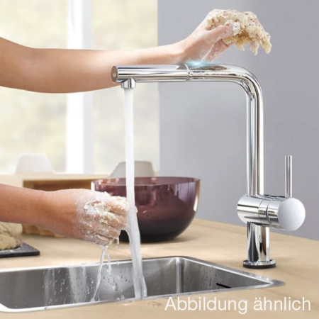 Смеситель однорычажный для мойки, 1/2" Grohe Minta 31375 DC0 (31375DC0) суперсталь