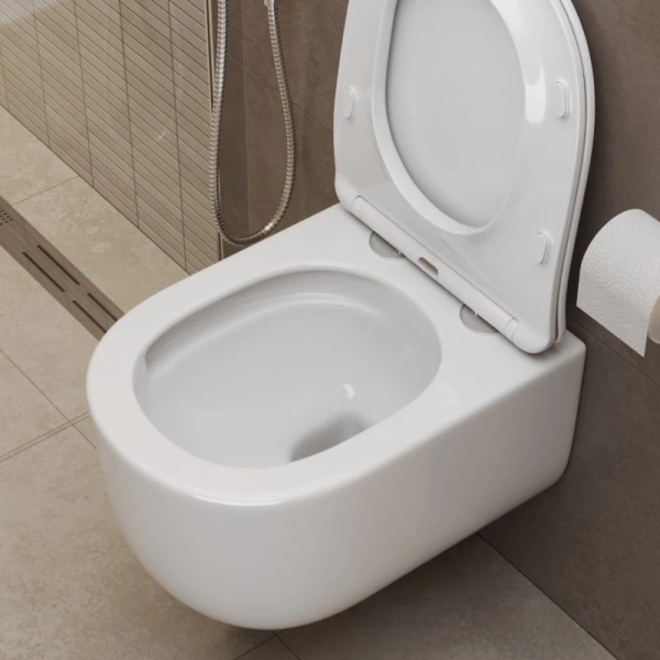 Унитаз подвесной BelBagno Soft BB084CH-TOR/SC безободковый, торнадо, с сиденьем микролифт