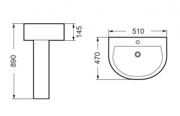 Раковина BelBagno Picanto BB0122L