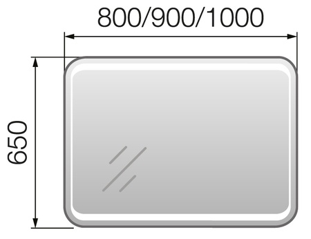 Зеркало (100х65)  Marka One Eco 100 У72595