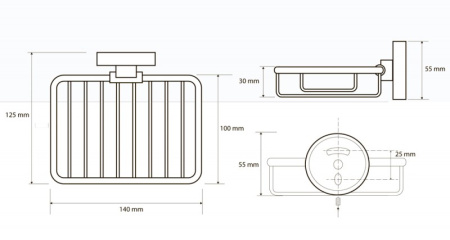 Мыльница Bemeta Dark 104108160
