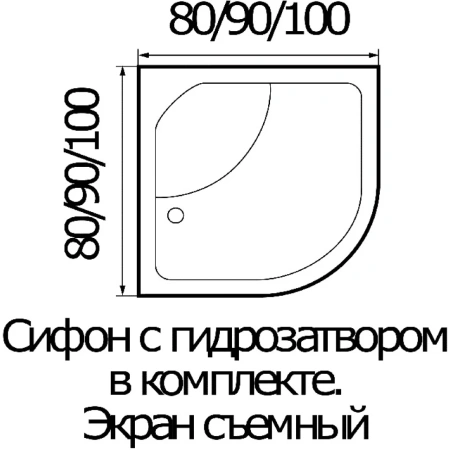 Акриловый душевой поддон (100х100) Wemor 10000000169 универсальная