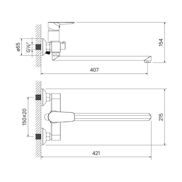 Смеситель для ванны IDDIS Cloud (CLOSBL2i10WA)