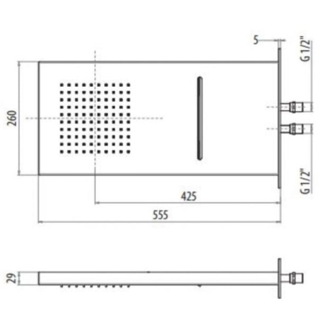 Верхний душ Gattoni PD 9945/PDCOcr