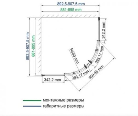 Душевой уголок (90х90) WasserKRAFT Main 41S01