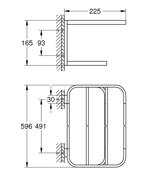 Полочка для полотенец GROHE Selection 41066 GL0 (41066GL0) холодный рассвет глянец Полочка для полотенец GROHE Selection 41066 GL0 (41066GL0) холодный рассвет глянец