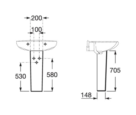 Пьедестал для раковины Roca Access ZRU9307611