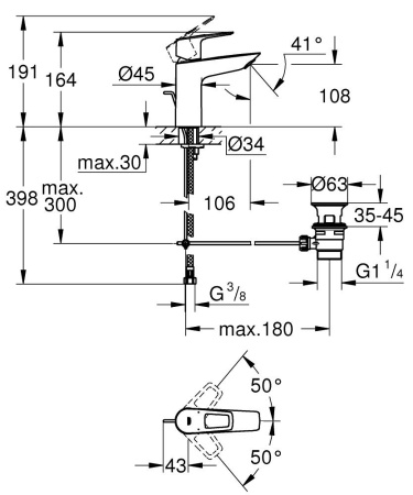 Смеситель для раковины Grohe BauLoop New 23762 001 (23762001)