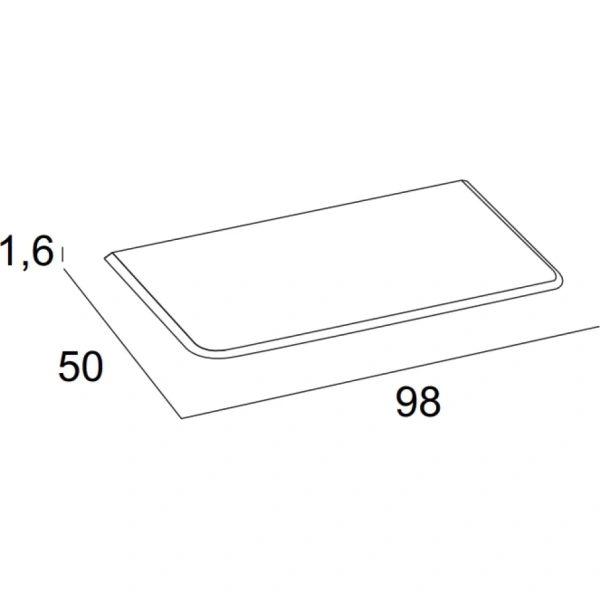 Столешница из мдф Cezares Idra 55836 98 см, Rovere Tabacco