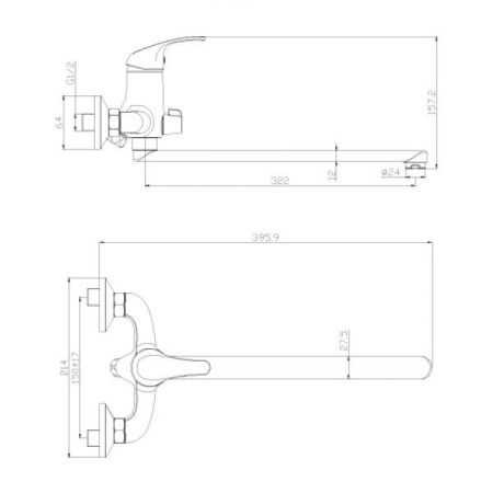 Смеситель для ванны Rossinka Y (Y35-32)