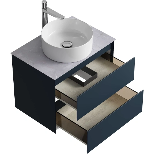 Тумба без раковины 64 см Aqwella Geometria GE01652GRM серый матовый