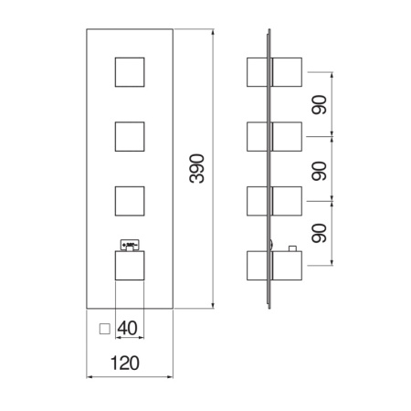 Термостат для душа Nobili Seven WE00103/QCR