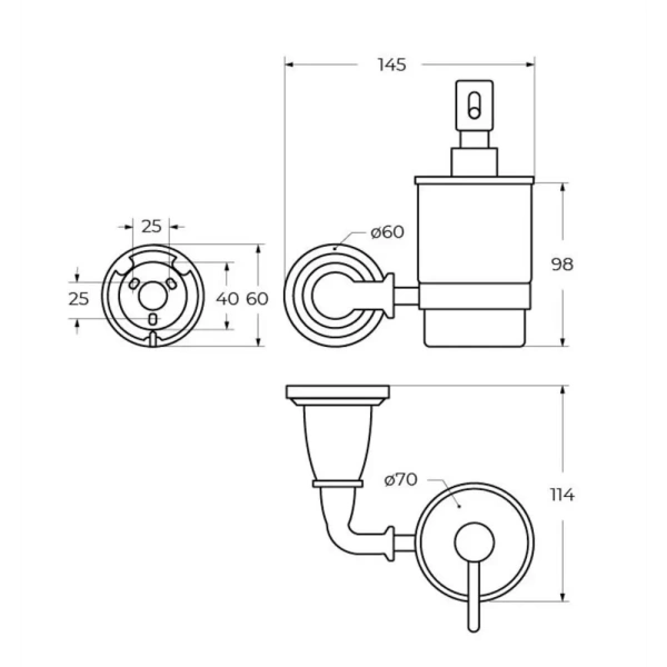 Дозатор для мыла Art&Max AM-3698AW-Do
