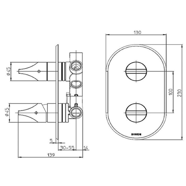 Смеситель для душа Bossini Apice Z00501.030 хром 