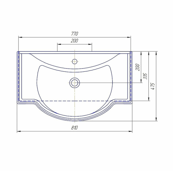 Раковина Misty Kirovit Классик 80 4620008198941