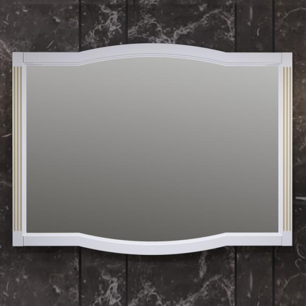 Зеркало Opadiris Лаура 120 Z0000009325  белый с патиной