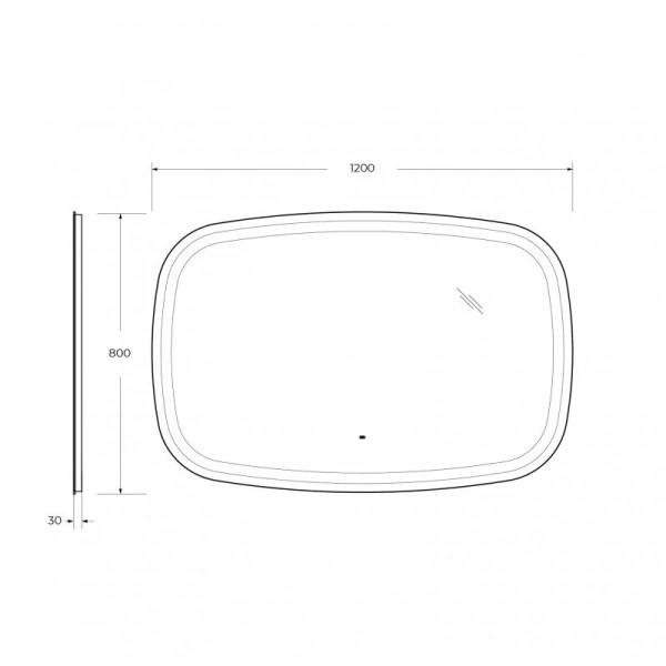 Зеркало (120х80) Cezares CZR-SPC-MOLVENO-1200-800-MOV