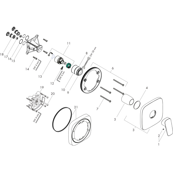 Смеситель для душа Hansgrohe Logis 71605000 хром