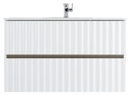 База под раковину Art&Max Еlegant ELEGANT-1000-2C-SO-BL-LED-Р Белый глянец