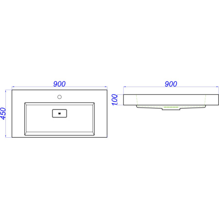 Раковины (90х45) Aqwella Toledo 900 Tol.09.04.D