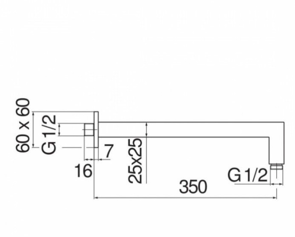 Держатель верхнего душа Nobili AD138/24CR