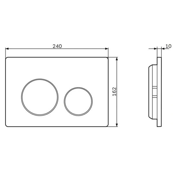 Клавиша смыва Am.Pm PrimeFit L I090138 черный матовый