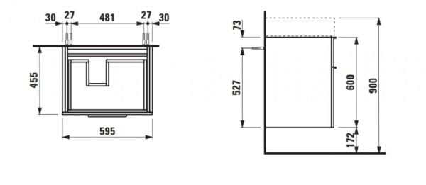 Тумба под умывальник Laufen 4.8350.1.096.479.1