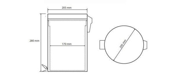 Мусорное ведро  с лифтом 5 л Bemeta White 104315014
