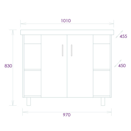 Тумба под раковину напольная Onika Тимбер 100 110010
