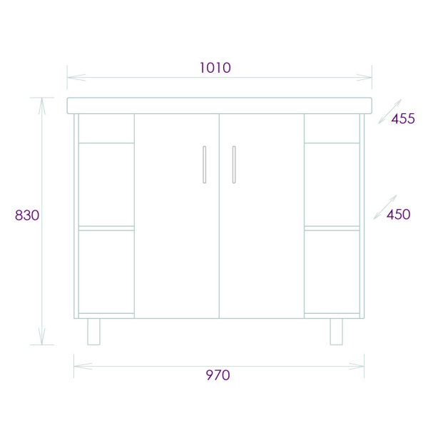 Тумба под раковину напольная Onika Тимбер 100 110010