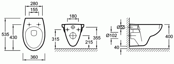 Крышка-сиденье soft close Jacob Delafon Patio E70007-00