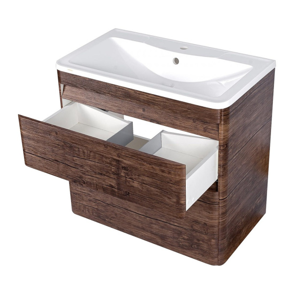 Тумба под раковину подвесная Style Line Атлантика СС-00002205 коричневый
