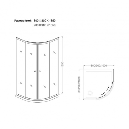Душевой уголок Veconi Rovigo RV02-100PL-01-19C1