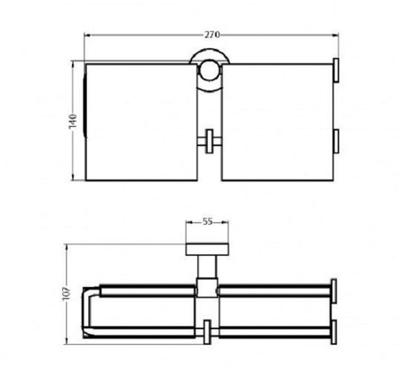 Двойной держатель туалетной бумаги с крышкой Bemeta Omega 104112092