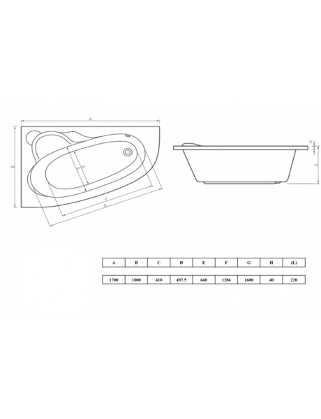 Ванна акриловая Koller Pool Nadine (170x100) NADINE170X100L