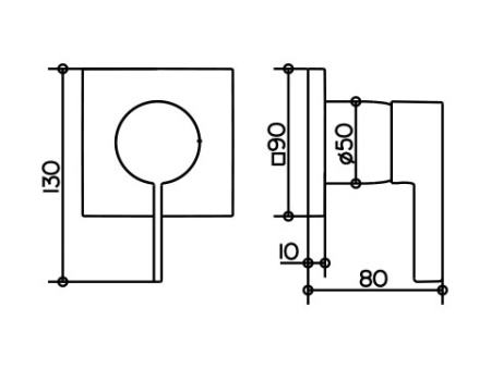 Смеситель для душа Keuco Ixmo 59551 019502 (59551019502) хром