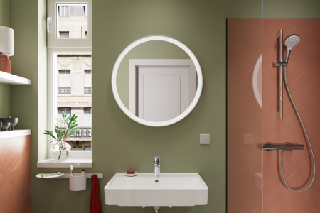 Смеситель для раковины с донным клапаном CoolStart Hansgrohe Vernis Blend 71585000 хром