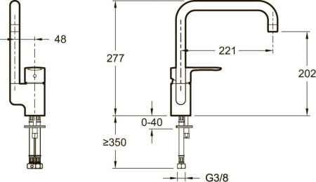 Смеситель для кухни Jacob Delafon July E5243-CP