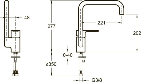 Смеситель для кухни Jacob Delafon July E5243-CP