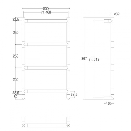 Электрический полотенцесушитель Margaroli Sereno 5582/AQNOBL