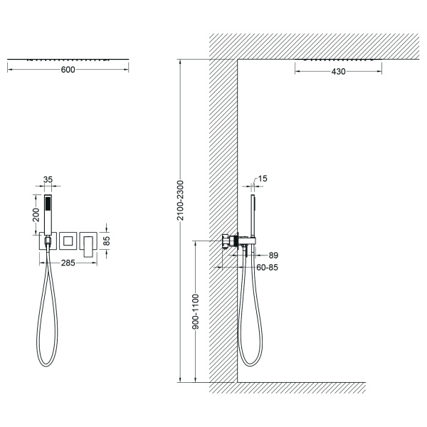 Душевая система встроенная Timo Selene золото матовое SX-2129/17SM