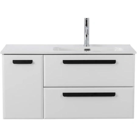 Тумба под раковину Cezares ECO-CER-N-1000-2C-1A-SO-BL-R Bianco Lucido без ручек