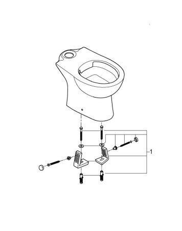 Унитаз напольный безободковый Grohe Bau Ceramic 39349 000 (39349000)