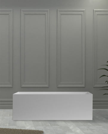 Ванна из искусственного камня (170х72)  ABBER Stein AS9640-1.7 белая матовая