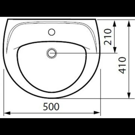 Раковина подвесная Jika Lyra 50х41 1427.0.000.104.1