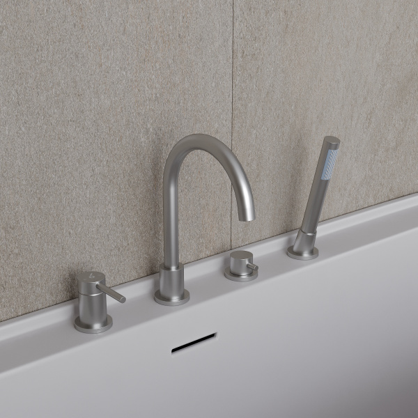 Смеситель на борт ванны Y , никель матовый