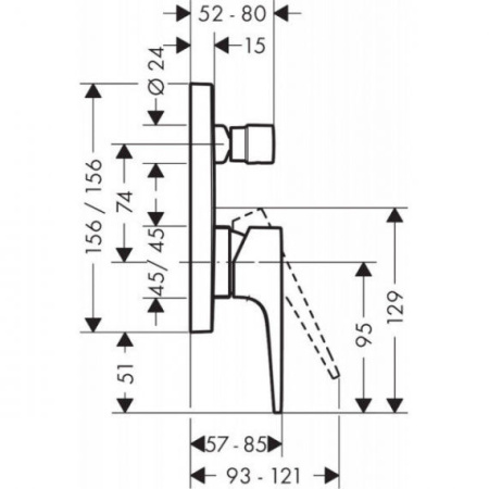 Смеситель для душа Hansgrohe Metropol 32545670