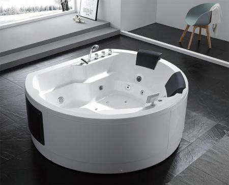 Акриловая ванна (183х162) Gemy G9063 K с гидромассажем, универсальная